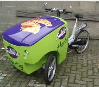 bedrukte bakfietsen