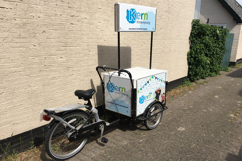 promotie bakfietsen met topbord