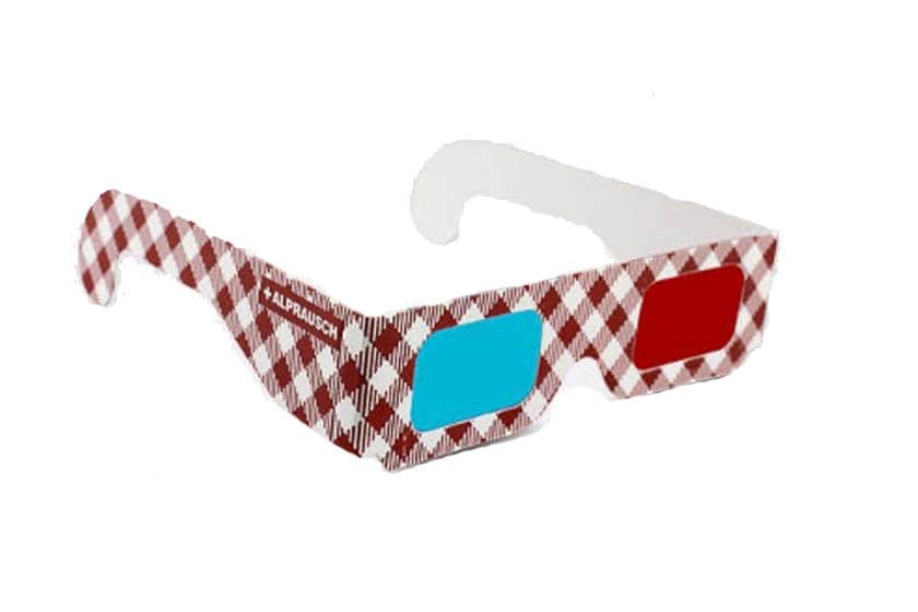papieren 3d-bril rood blauw