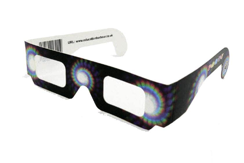 papieren vuurwerk 3d-bril