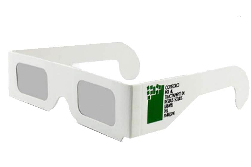 3d-bril met gepolariseerde lenzen