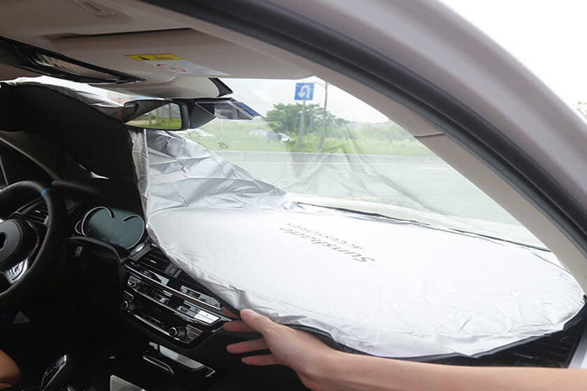custom auto zonneschermen binnenkant voorruit
