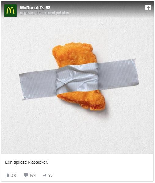 social media inhaker banaan ducttape kunst mcdonalds