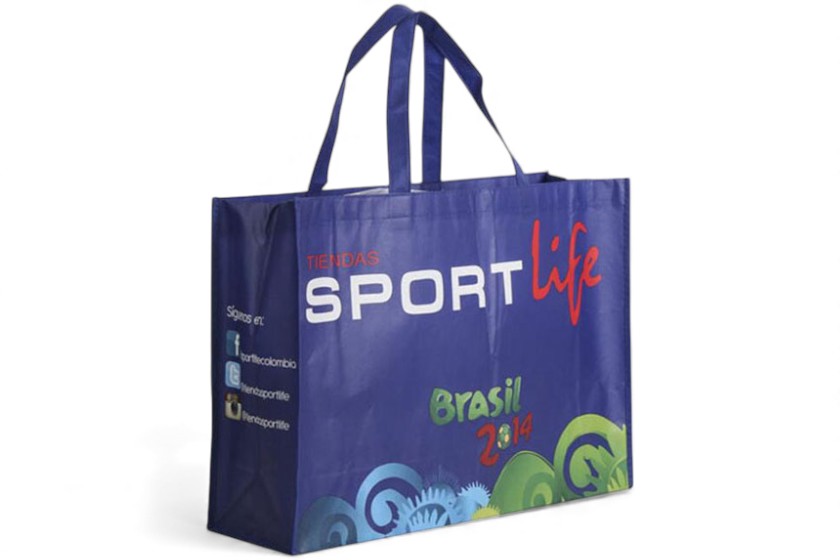 blauwe grote boodschappentassen