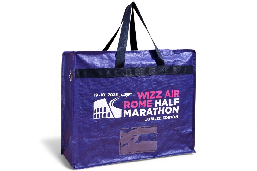 boodschappentassen met rits blauw