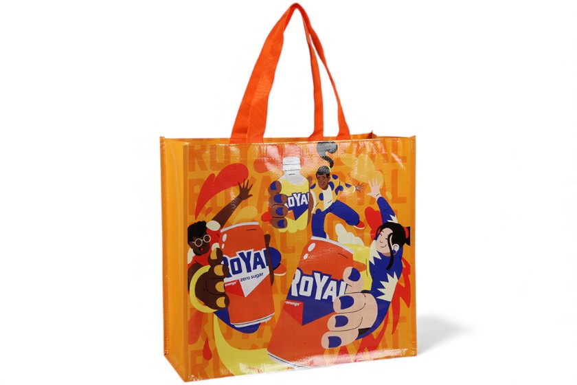 oranje grote boodschappentassen