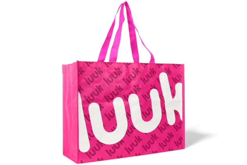 roze grote boodschappentassen