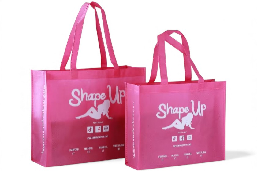 roze kleine boodschappentassen