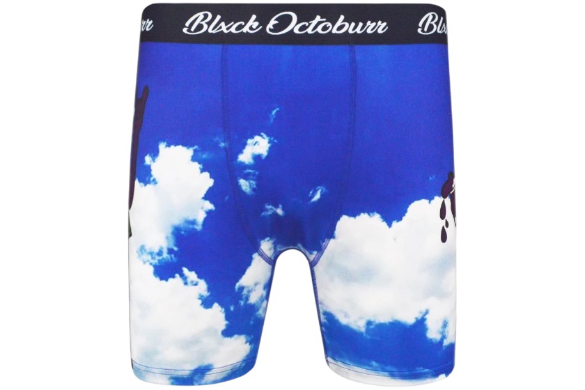 bedrukte blauwe boxershorts