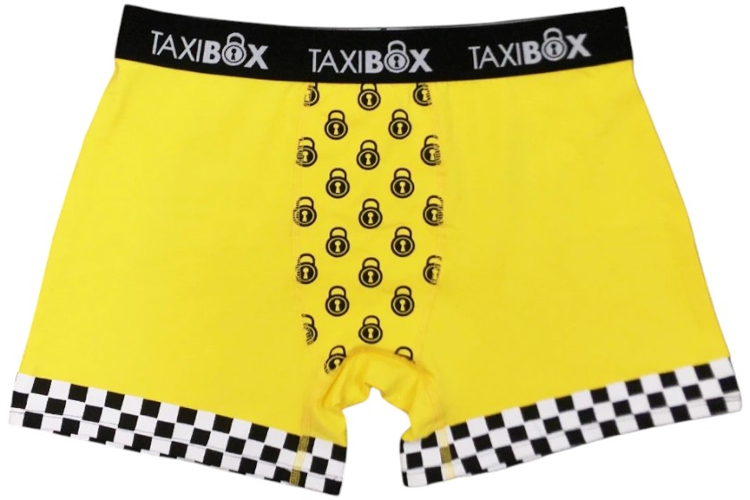 bedrukte gele boxershorts