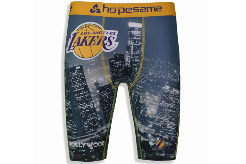 bedrukte sport boxershorts met lange pijpjes