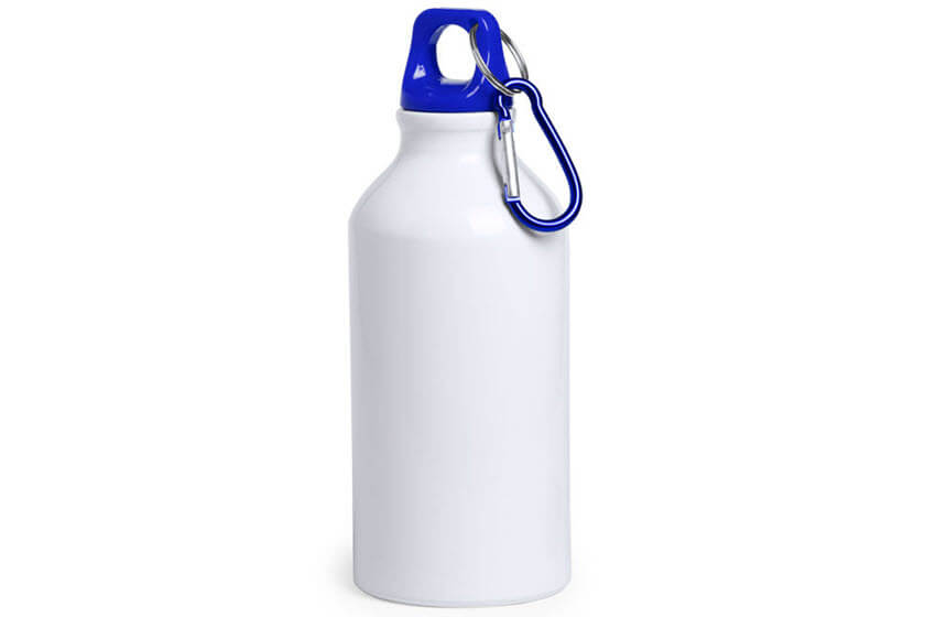 400 ml aluminium drinkflessen met gekleurde dop