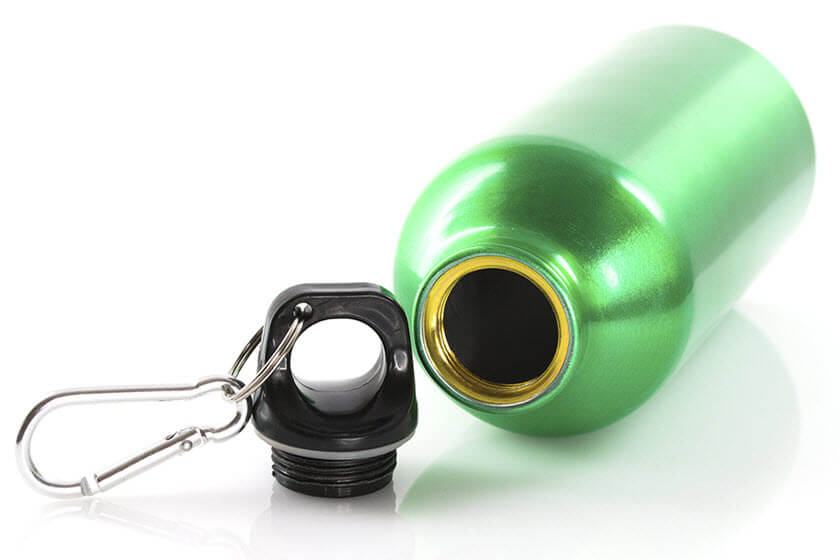 400 ml aluminium drinkflessen met karabijnhaak