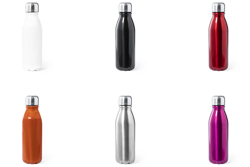550 ml aluminium drinkflessen in diverse kleuren