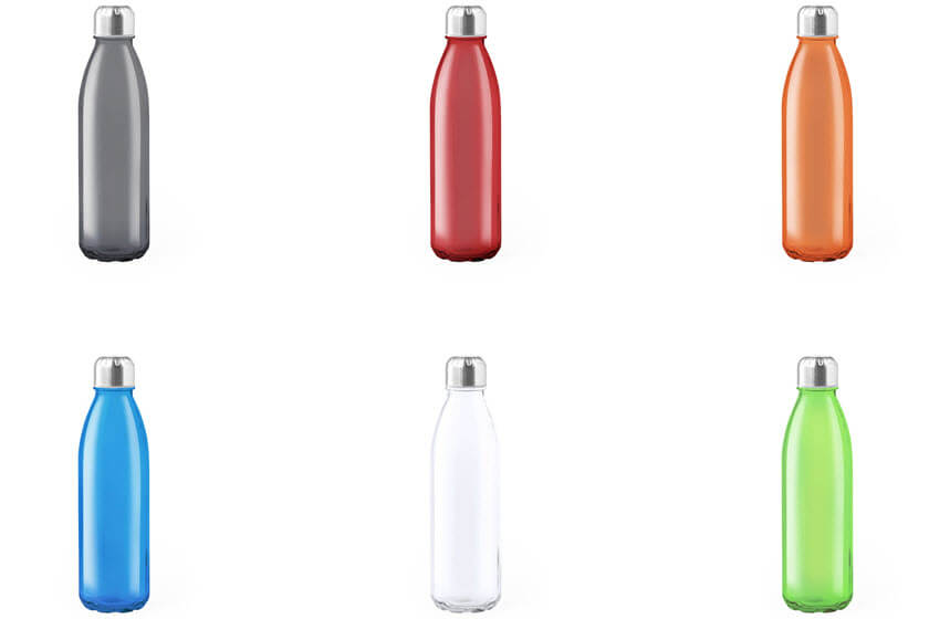 650 ml glazen drinkflessen met gravering