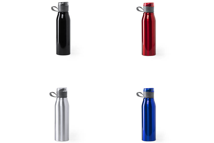 700 ml aluminium gekleurde drinkflessen met draaggreep