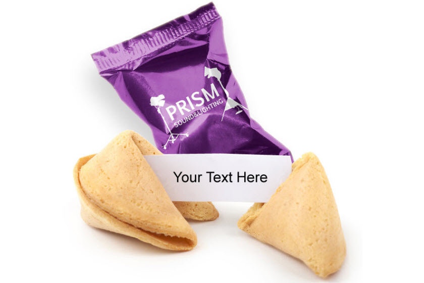 fortune cookies met bedrukte verpakking