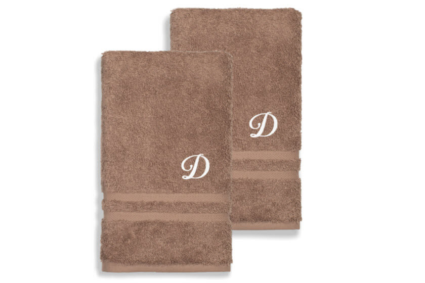 bruine handdoeken met logo