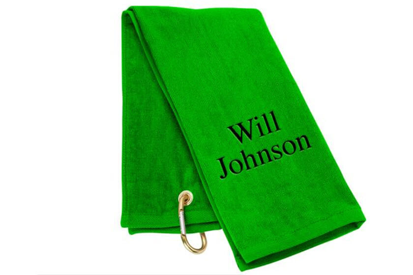groene handdoeken met naam