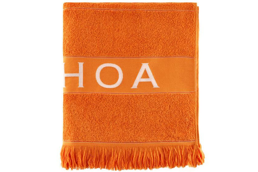 oranje handdoeken bedrukt