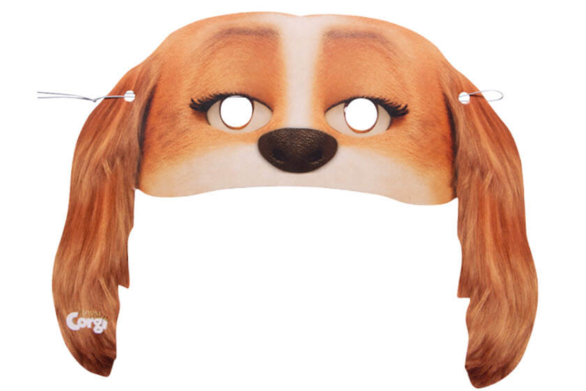 kartonnen maskers met elastiek puppy