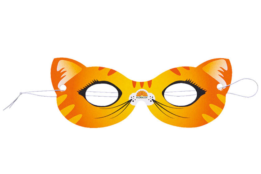 kartonnen oogmaskers met elastiek kat