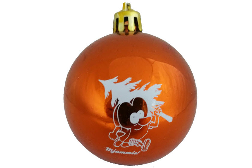 Grote kerstballen bedrukken diameter 8cm Promoboer