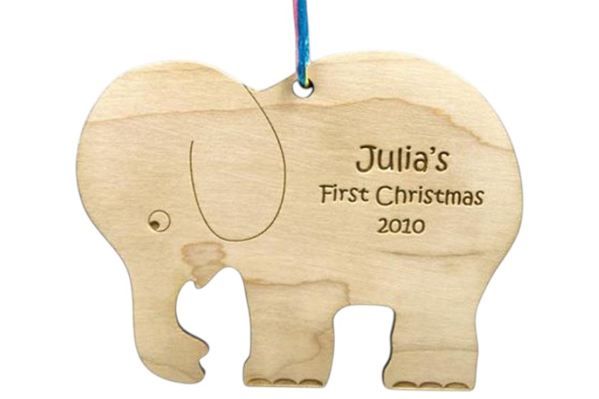 met naam houten kersthangers