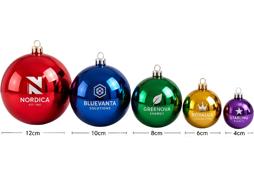 verschillende formaten kerstballen laten bedrukken