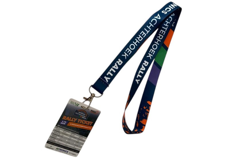 met badge sublimatie keycords
