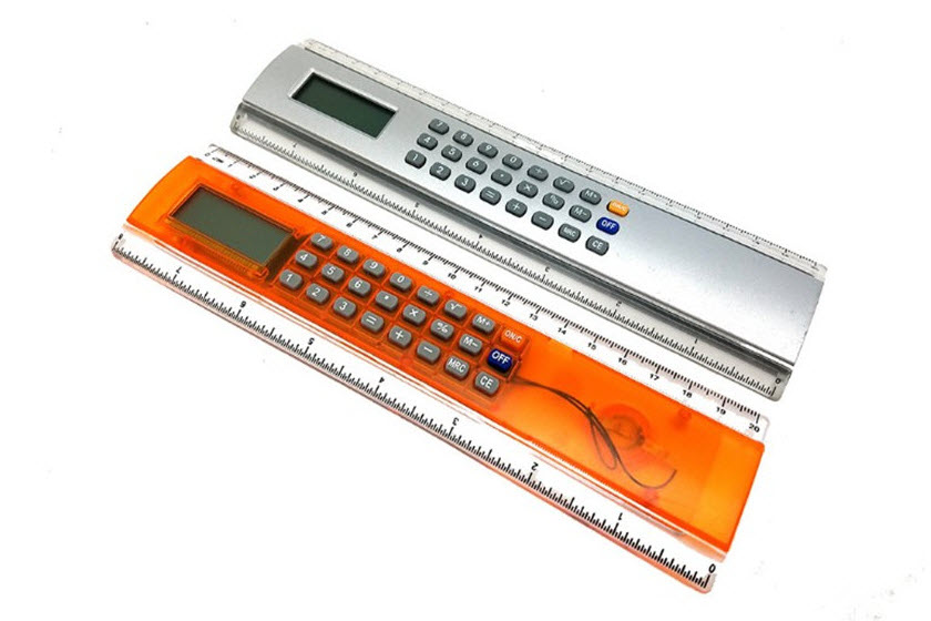 promotionele schaalmeter liniaal met rekenmachine full colour