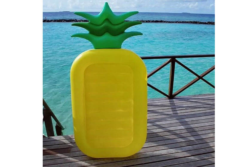 bedrukte opblaasbare ananas luchtbed met logo
