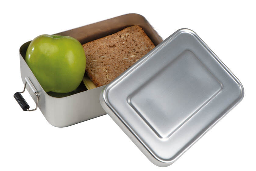 aluminium lunchbox met gravering
