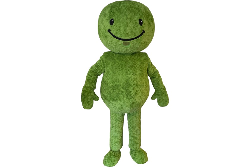groene monster mascotte pakken