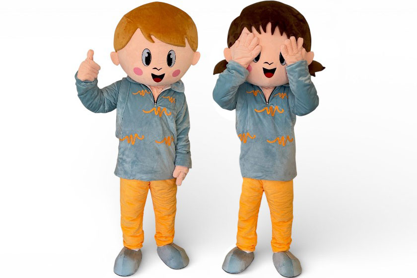 jongenspak meisjespak goedkope mascotte pakken