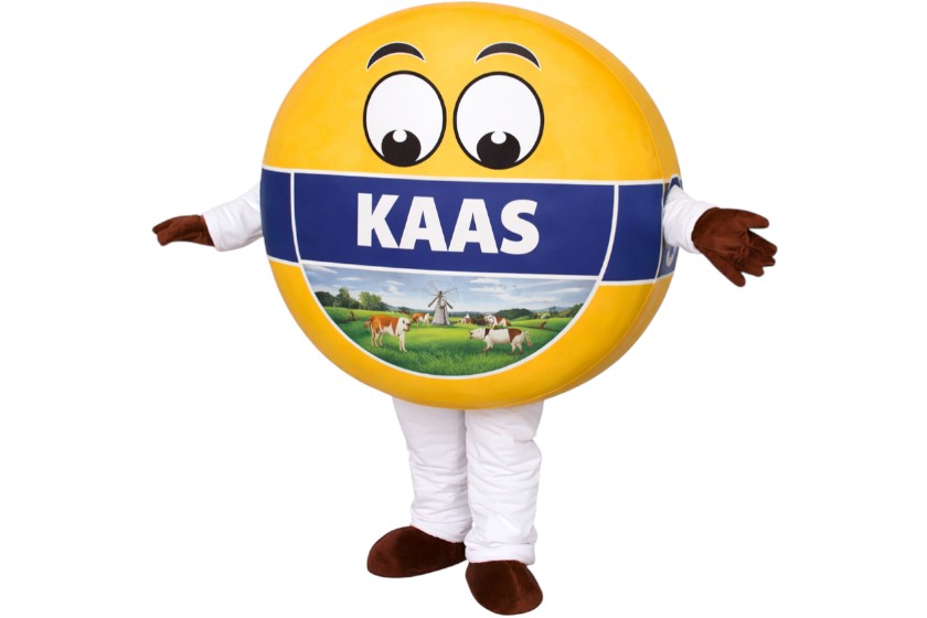mascottepakken in productvorm kaaspak