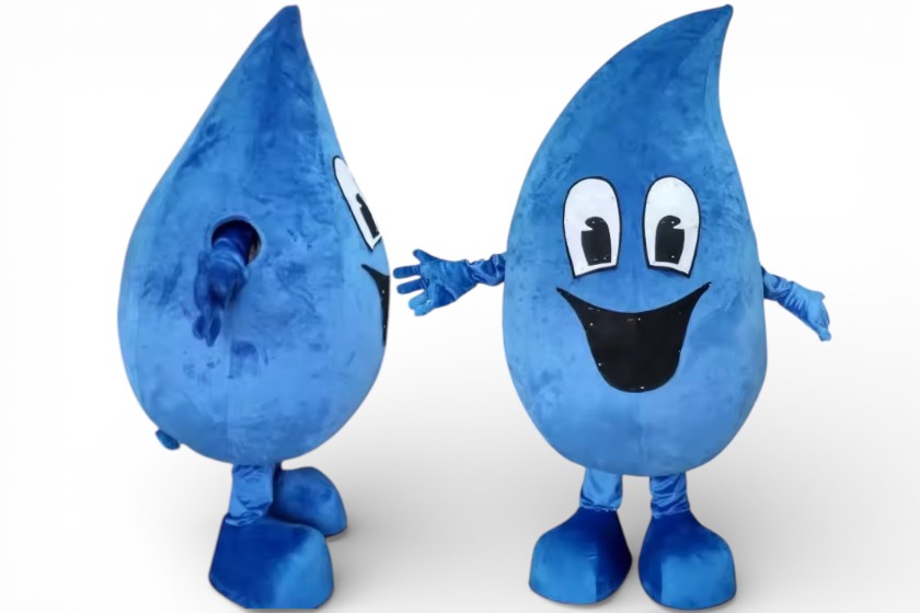 mascottepakken in productvorm waterpak