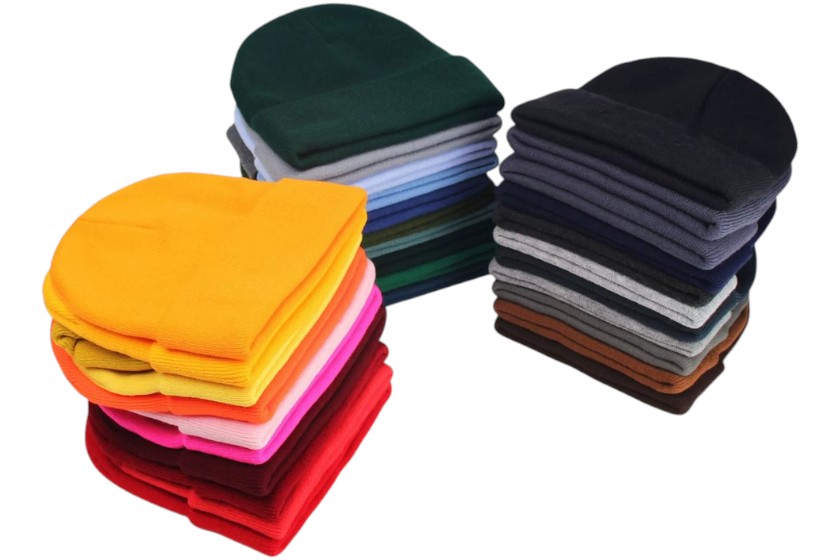 60+ kleuren mutsen met bedrukking