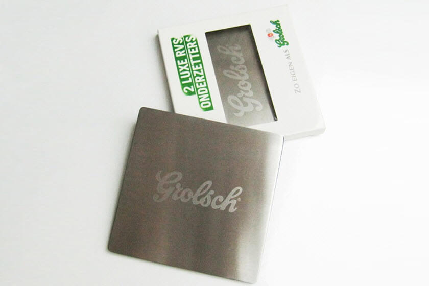 gepersonaliseerde rvs onderzetters 