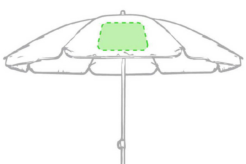 goedkope parasols opdruk positie