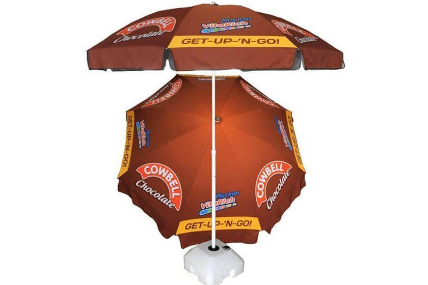 strandparasols volledig bedrukken in full colour