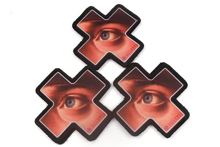 full colour patches met afbeelding bedrukt