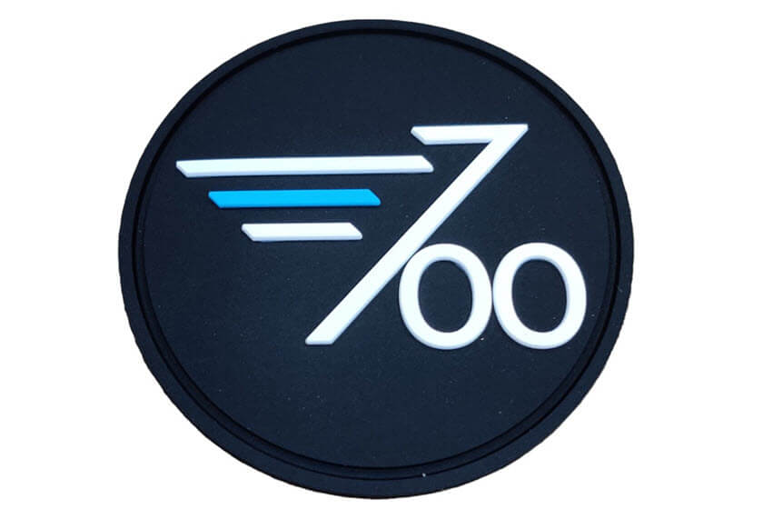 rubberen patches met logo
