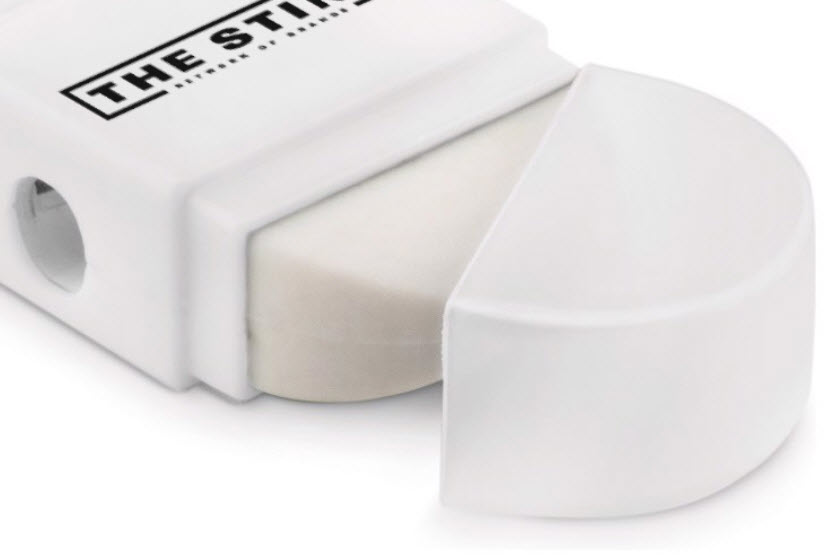 met logo puntenslijpers met gummetje