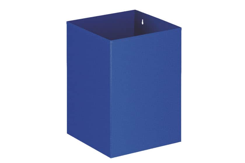 Vierkante papierbak 21ltr blauw