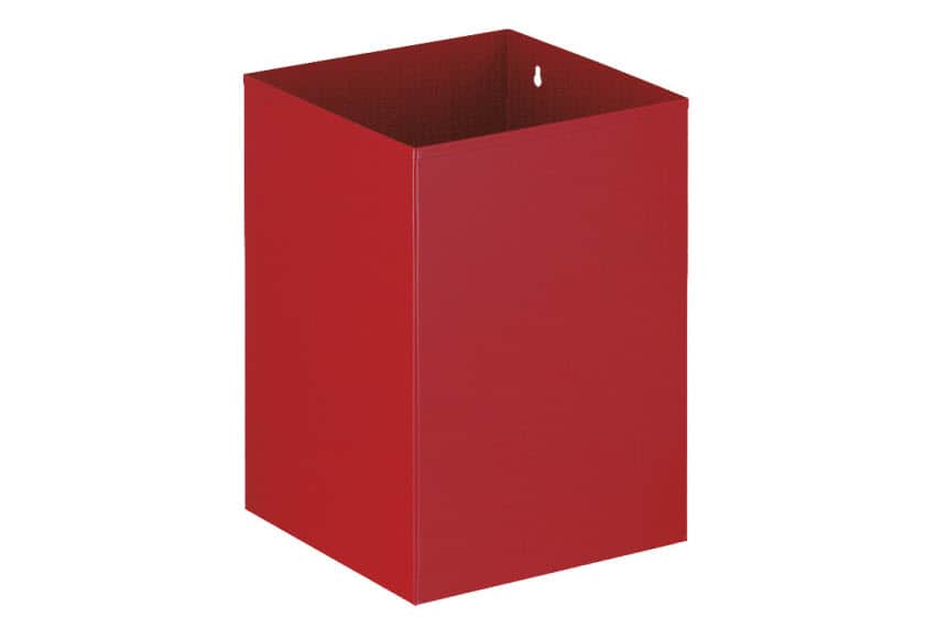 Vierkante papierbak 21ltr rood