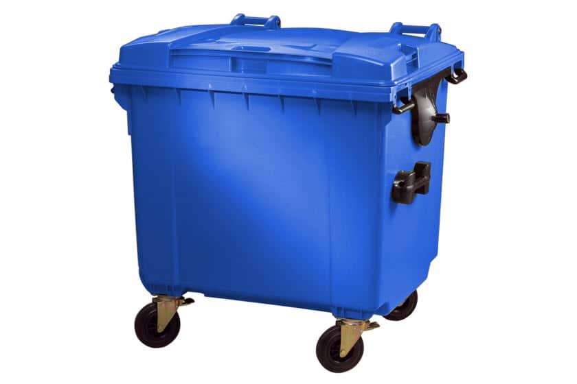 blauwe container