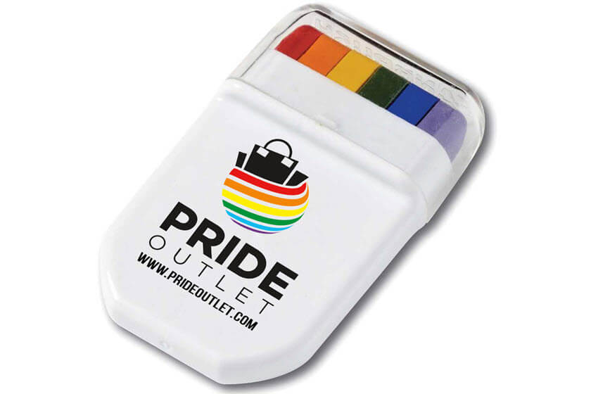 gay pride regenboog schmink met logo