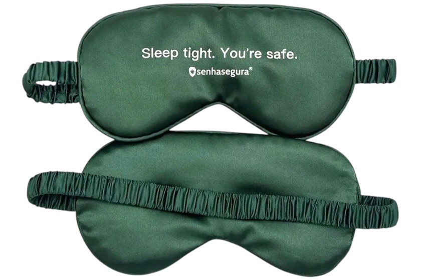groene satijnen slaapmaskers