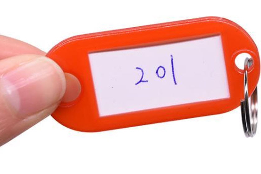 bedrukte label sleutelhangers